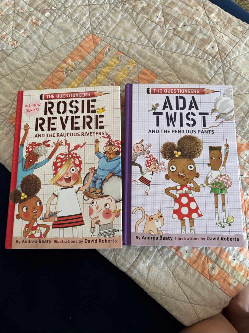 The Questioneers Rosie Revere & Ada Twist Kids Book Set - Red & Purple